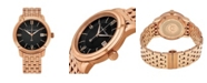 Stuhrling Alexander Watch A111B-07, Stainless Steel Rose Gold Tone Case on Stainless Steel Rose Gold Tone Bracelet